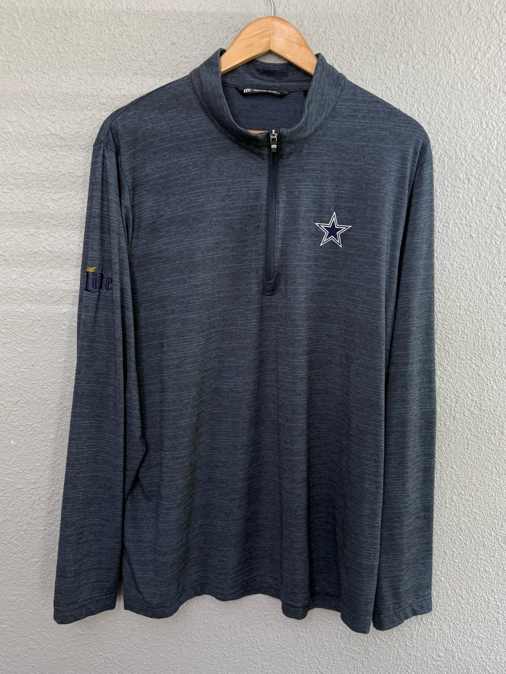Travis Mathew | Dallas Cowboys and Miller Lite 1/4” Zip | Size XL